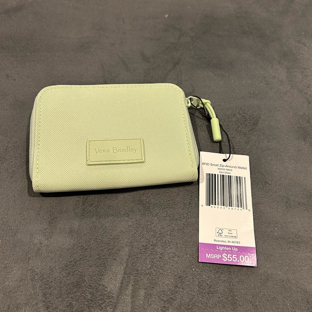 Vera Bradley Sea Glass Small Zip Around Wallet